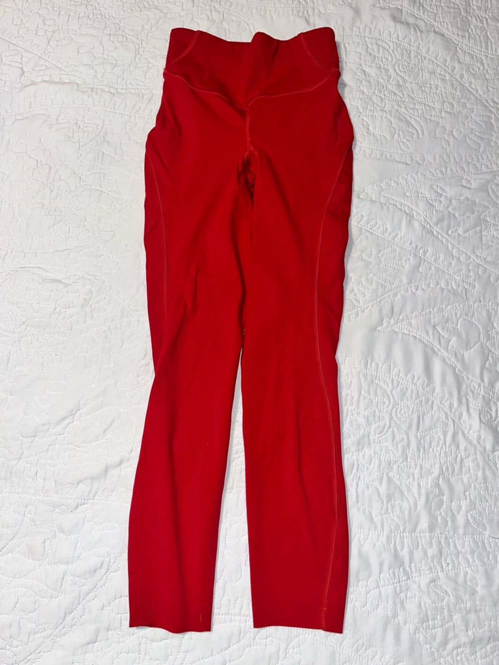 Lululemon Leggings Womens 2 Align High Rise Crop 23” Red Yoga Soft Run Workout - Picture 2 of 5